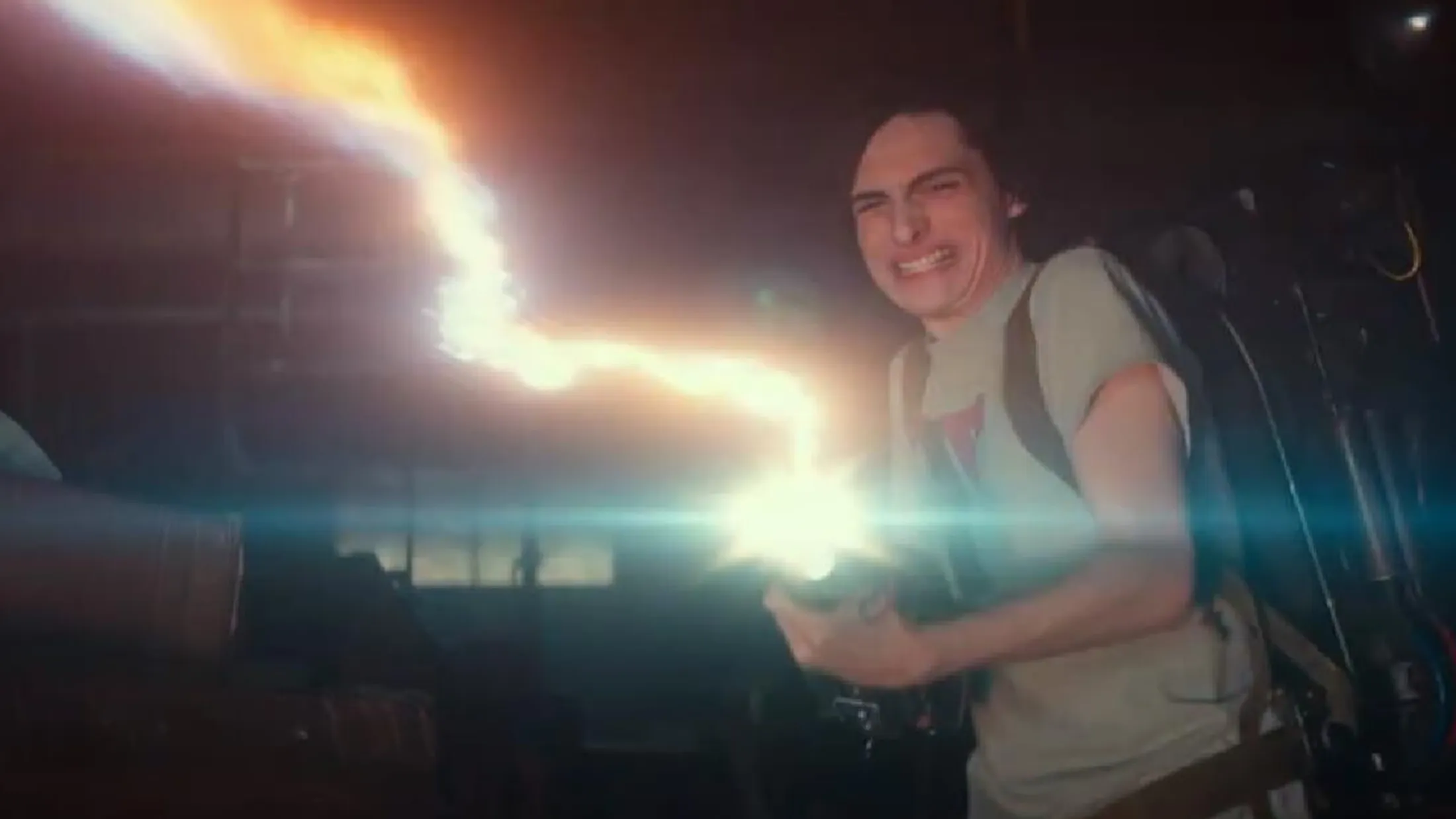 Finn Wolfhard no trailer de Ghostbusters: Apocalipse de Gelo. Foto: Divulgação