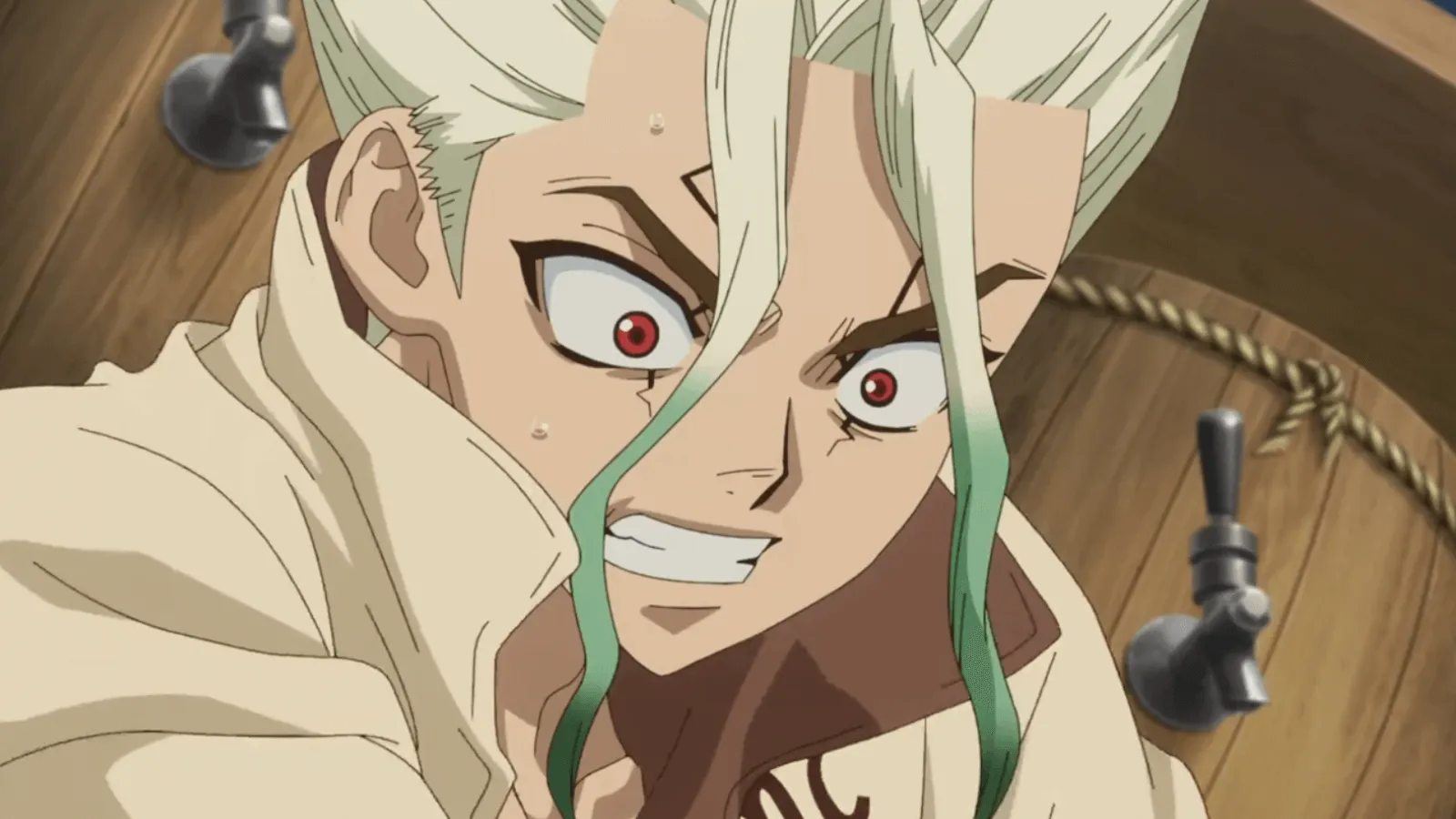 Senku fazendo fluido não newtoniano