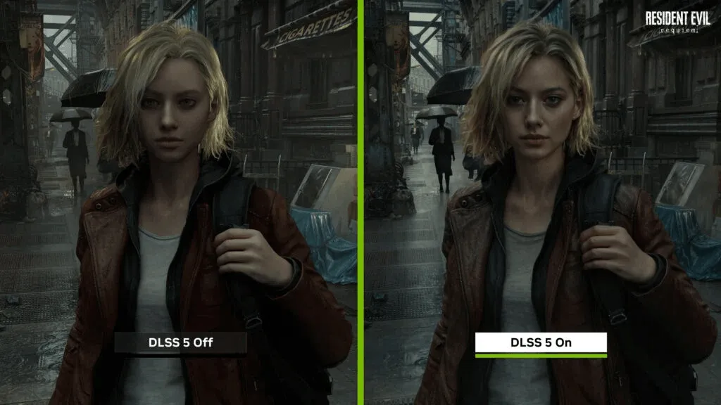 DLSS 5 da Nvidia com Grace de Resident Evil Requiem