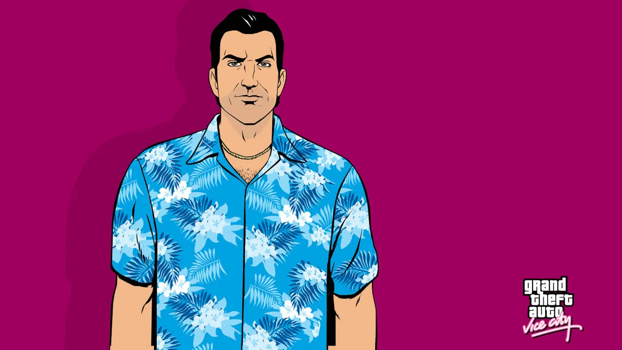 Homem e barba feita usando uma camiseta e uma corrente