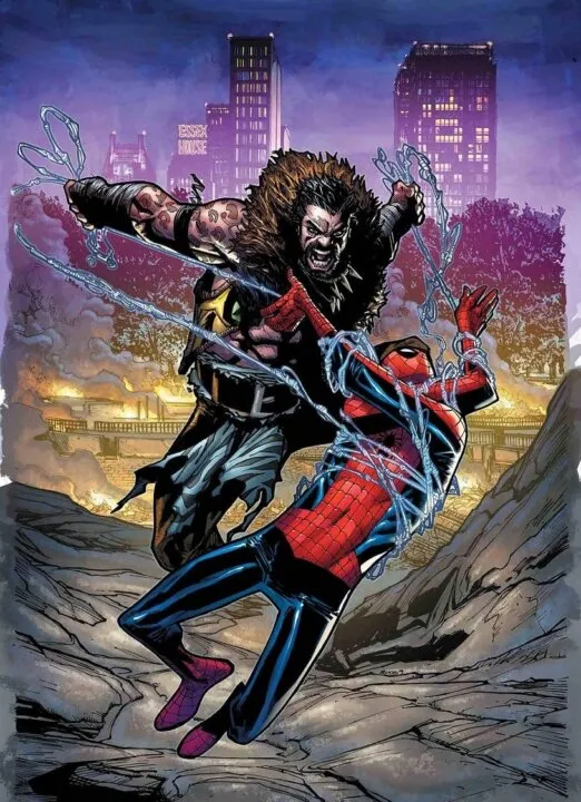 Nas lutas, Kraven faz uso apenas de suas mãos.