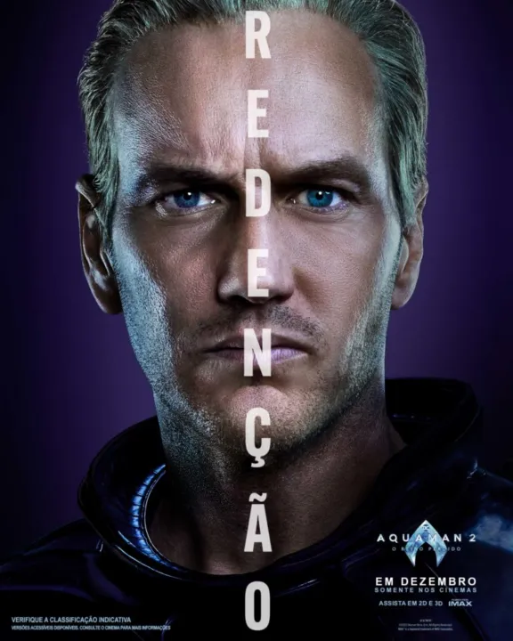 Pôster Aquaman 2 com  Patrick Wilson