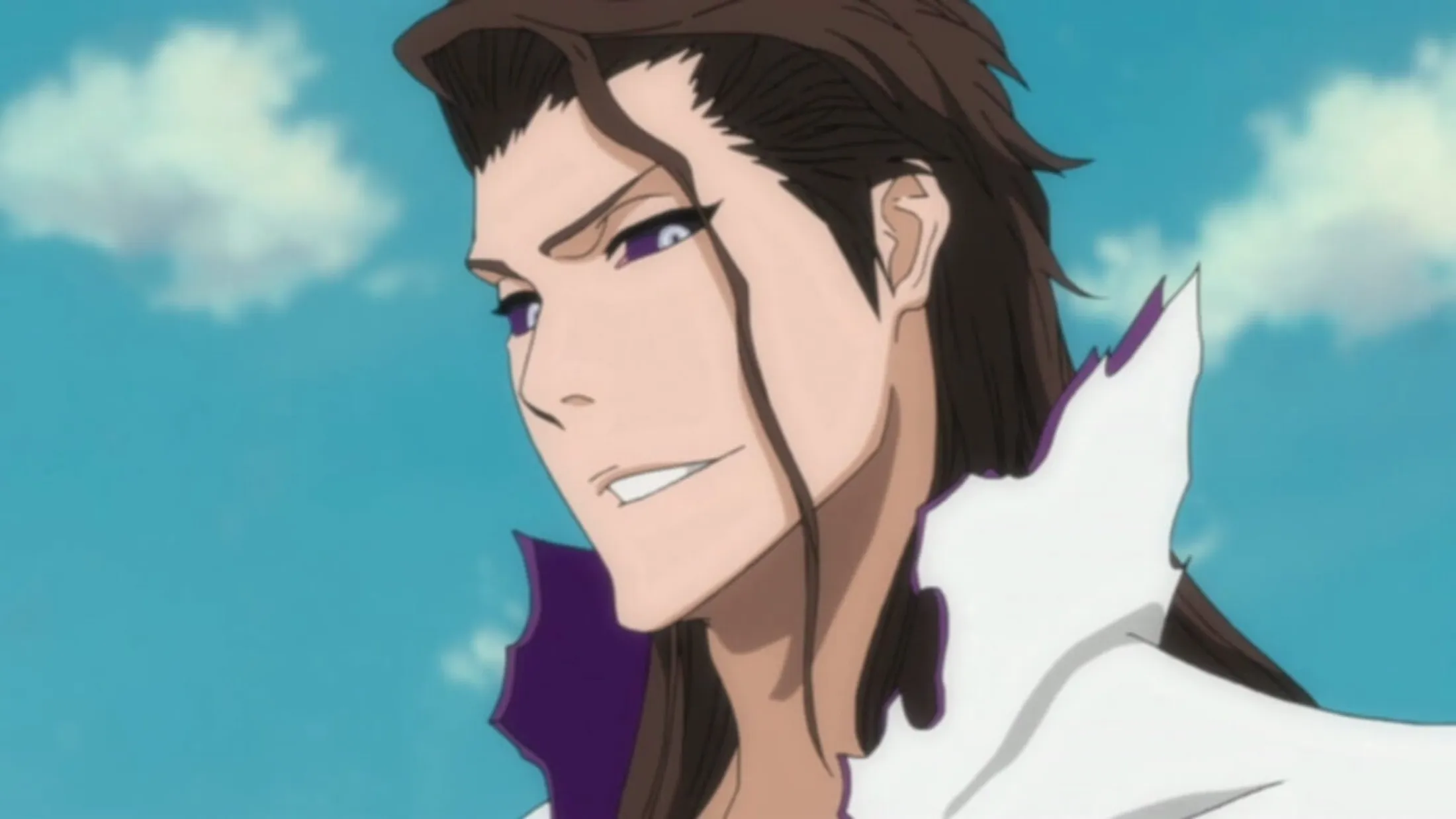 aizen em sua transformação parcial devido o hokyoku