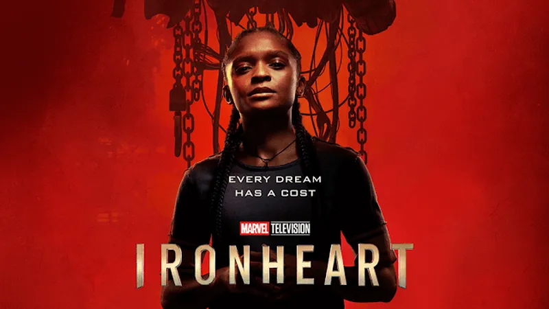Dominique Thorne como Riri Williams em pôster oficial. | Imagem: Divulgação.