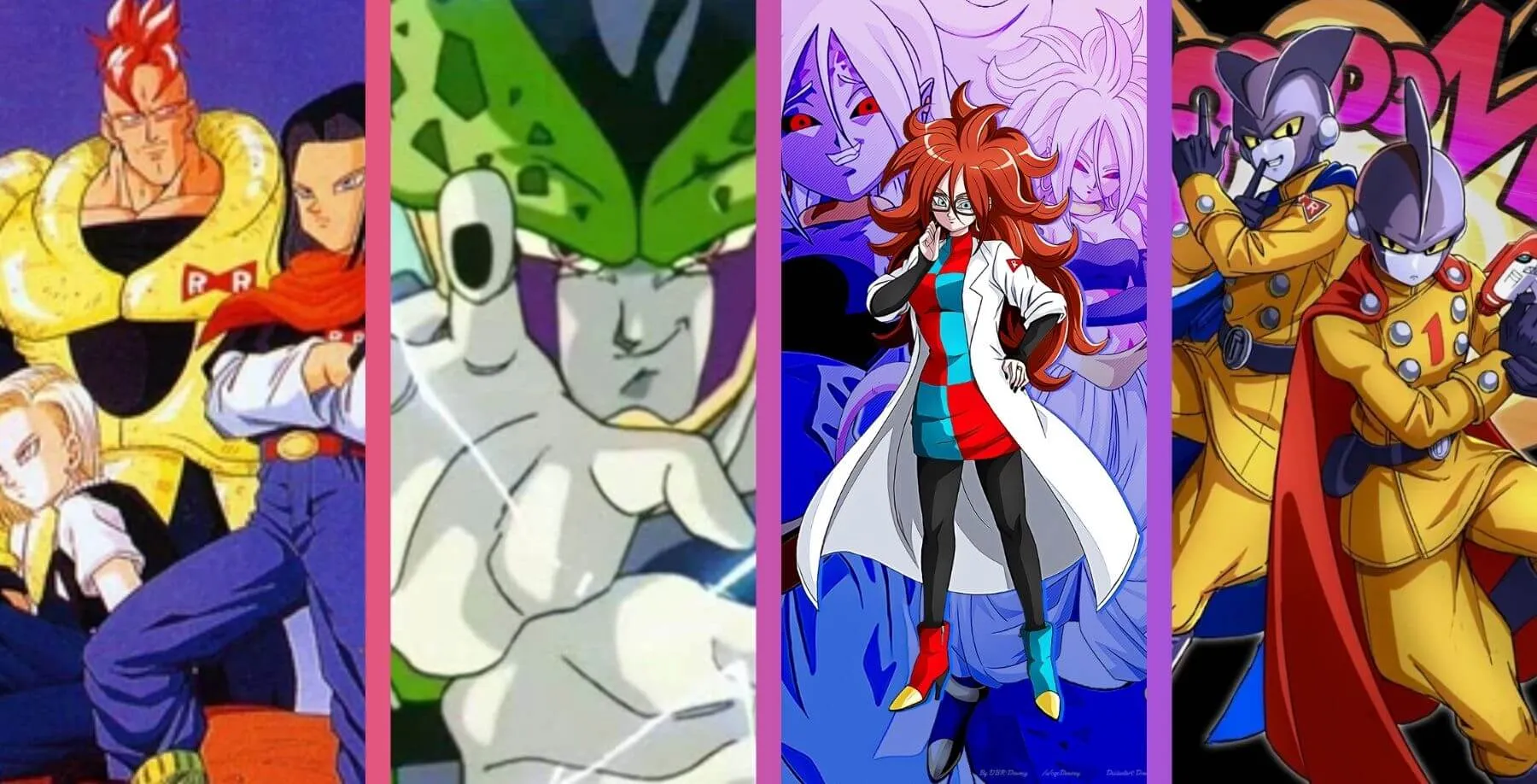 Androides 16, 17, 18, Cell, Androide 21, Gamma 1 e 2