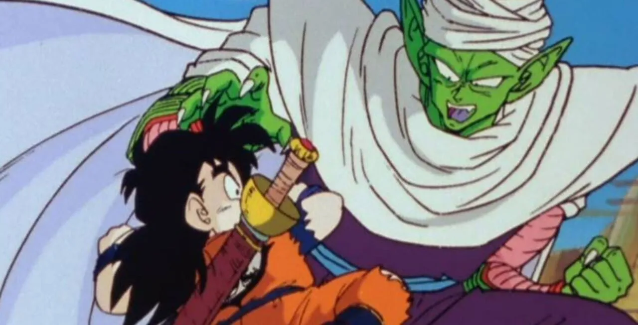 Personagens Gohan e Piccolo treinando