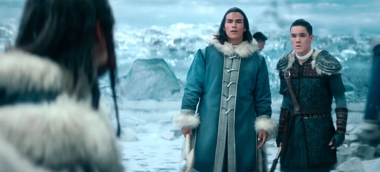 Sokka em sua viagem para a tribo do Norte