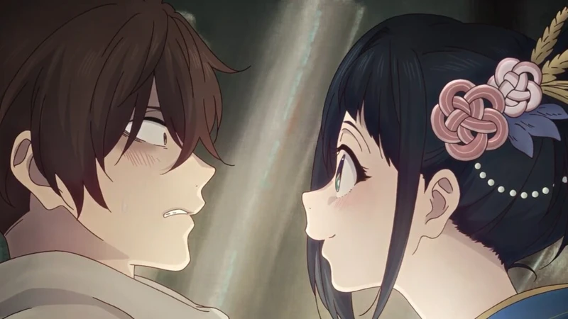 menino de cabelo castanho olhando para menina de cabelos pretos corada