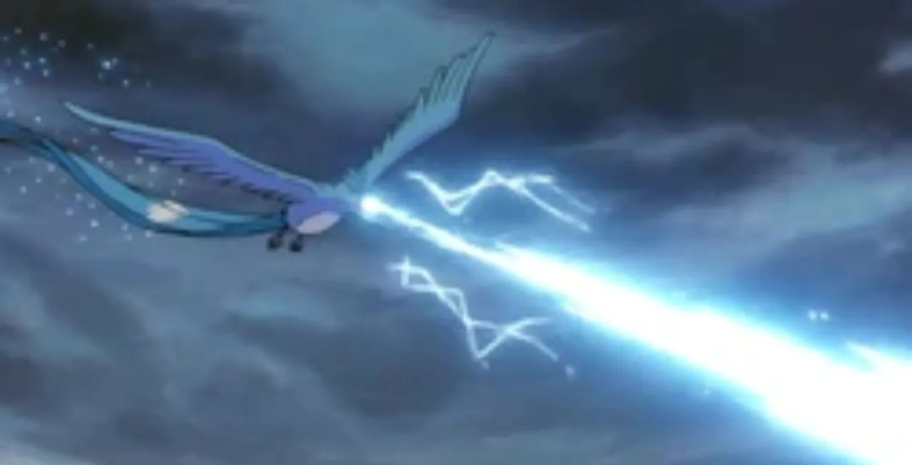 Articuno disparando um ataque