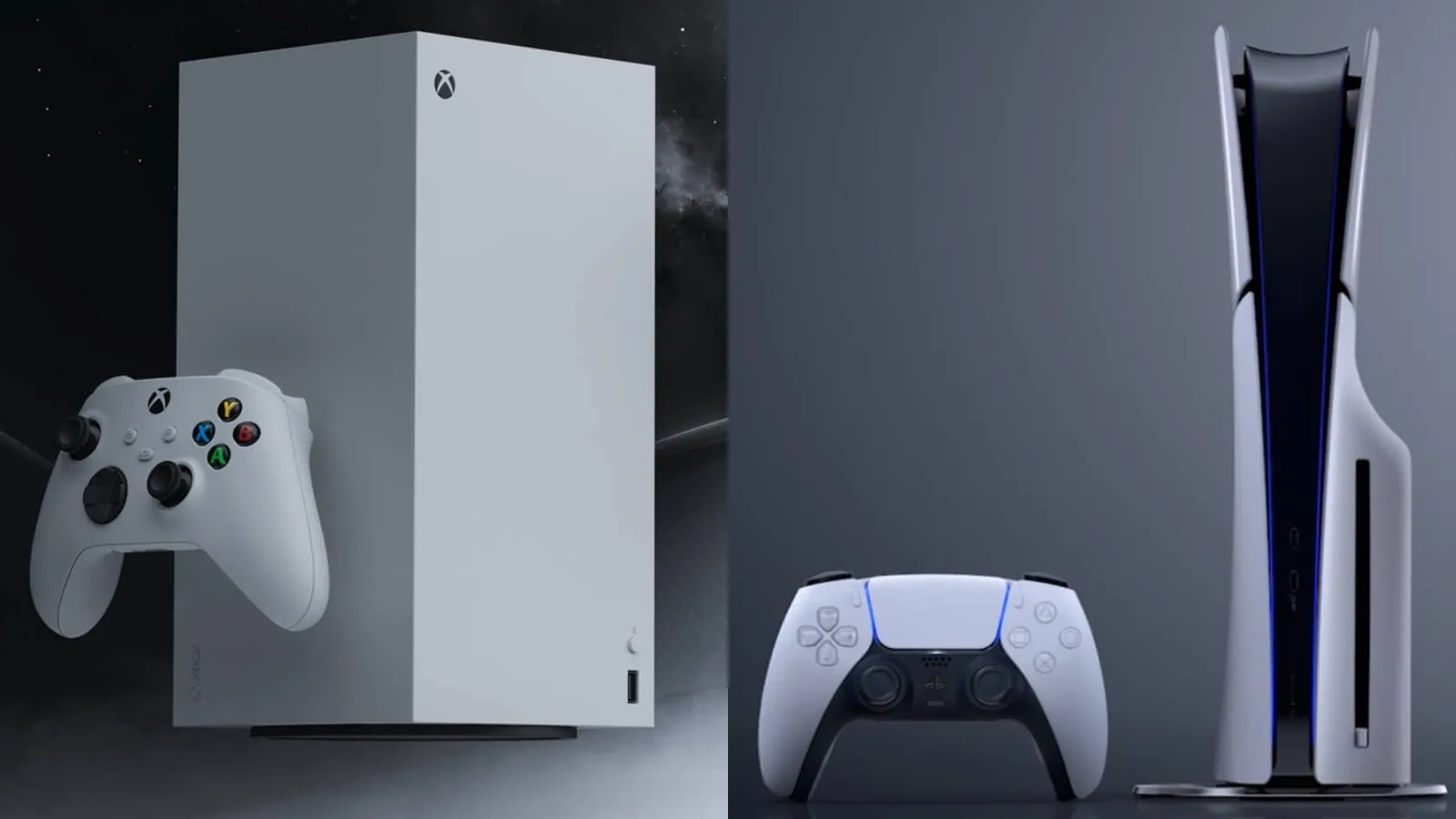 Xbox Series X e PlayStation 5. Foto: Divulgação/ Microsoft/ Sony