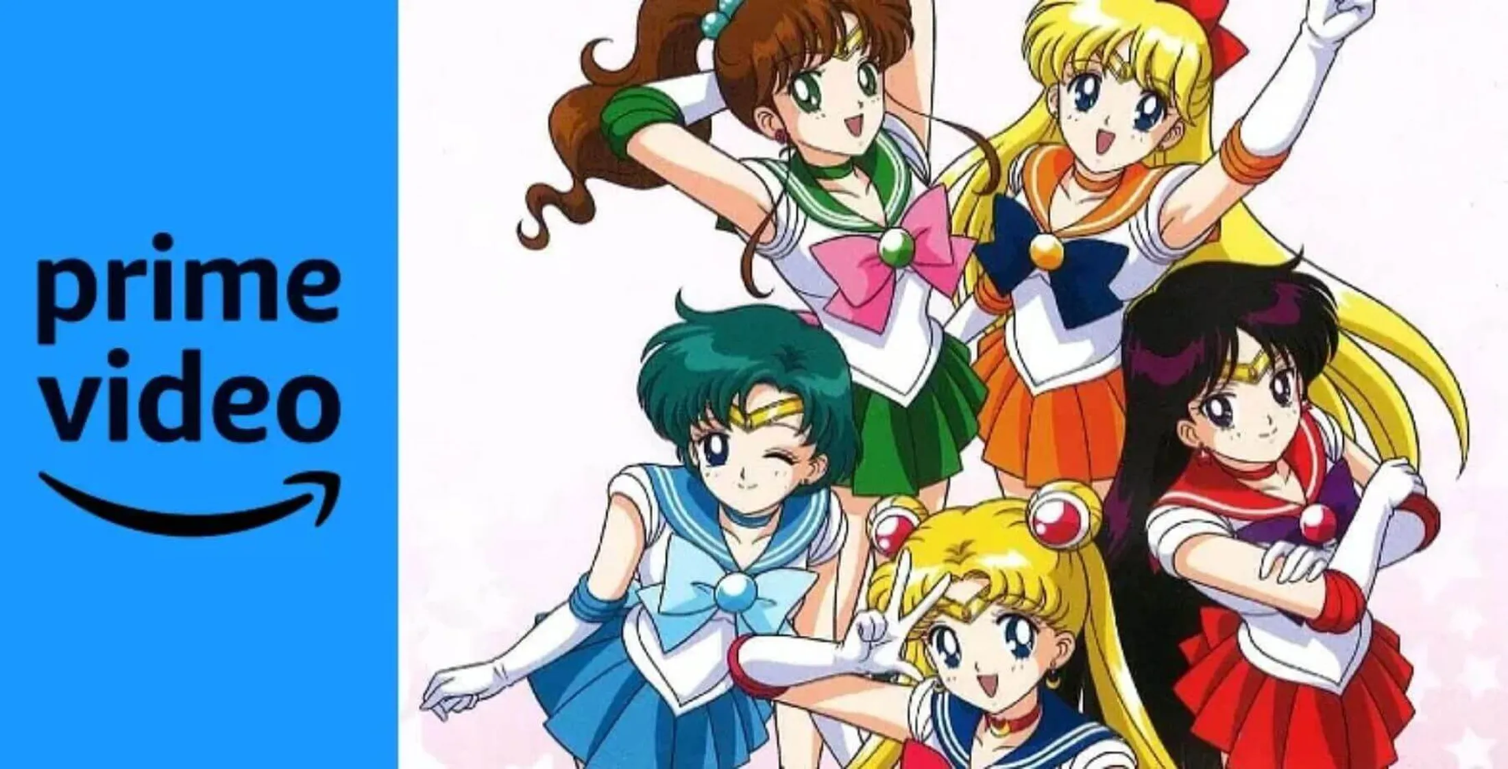 Logo do Prime Video a esquerda e as Sailors a direita