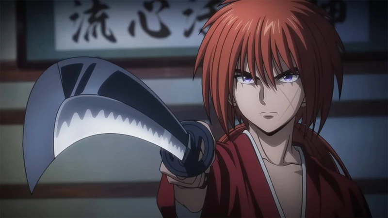 Himura Kenshin com uma katana