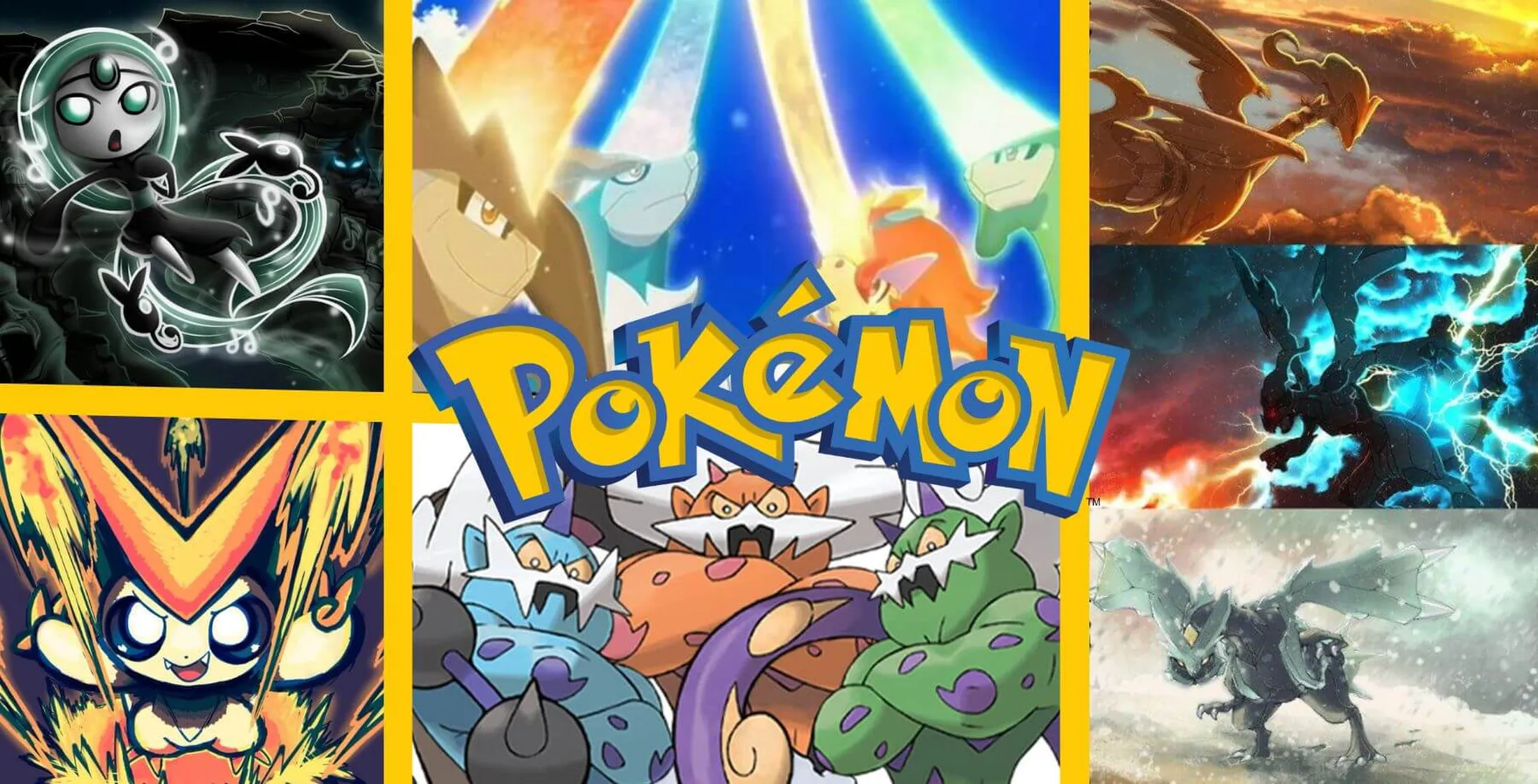Pokemon lendários de Unova: Tornadus, Landorus e Thundurus, Reshiram, Zekrom e Kyurem, Victini, Meloetta, Virizion, Cobalion, Keldon, Terrakion