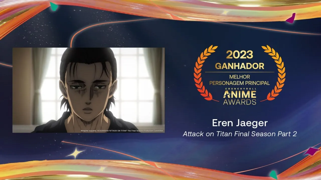 Eren Jaeger, Attack on Titan Final Season Part 2, venceu a categoria de Melhor Personagem Principal. Foto: Divulgação/Crunchyroll