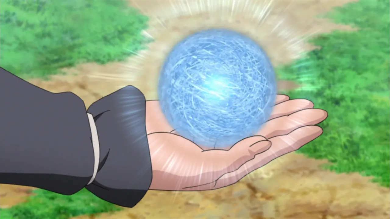 Rasengan na palma da mão