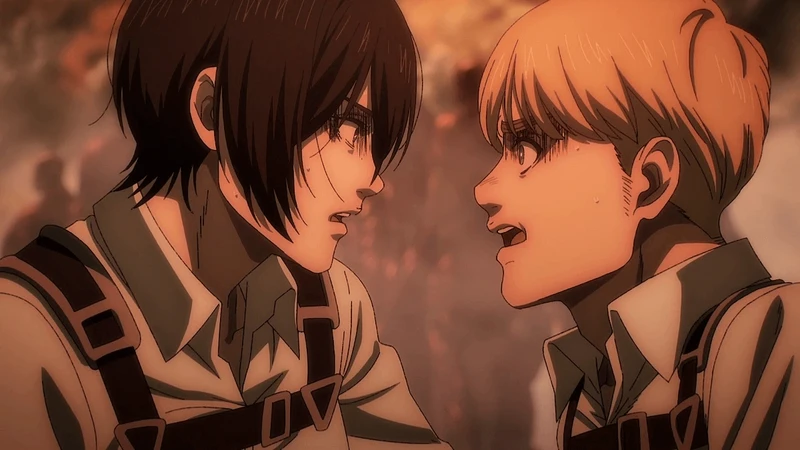Mikasa e Armin na Attack On Titan Final Season.