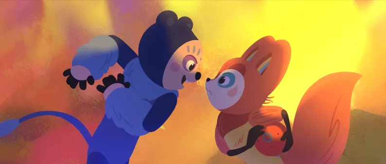 Bruô e Claé, personagens dublados por Giulia Benite e Lorenzo Tarantelli - Foto: Divulgação Vitrine Filmes