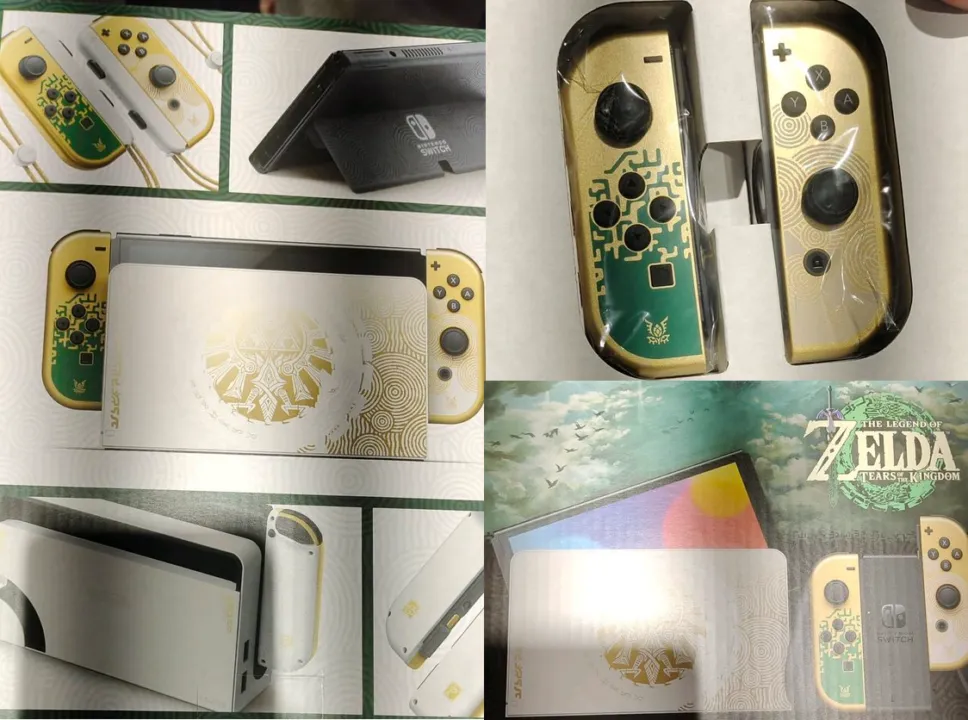 Possível edição limitada do Nintendo Switch OLED com o tema The Legend of Zelda: Tears of the Kingdom.