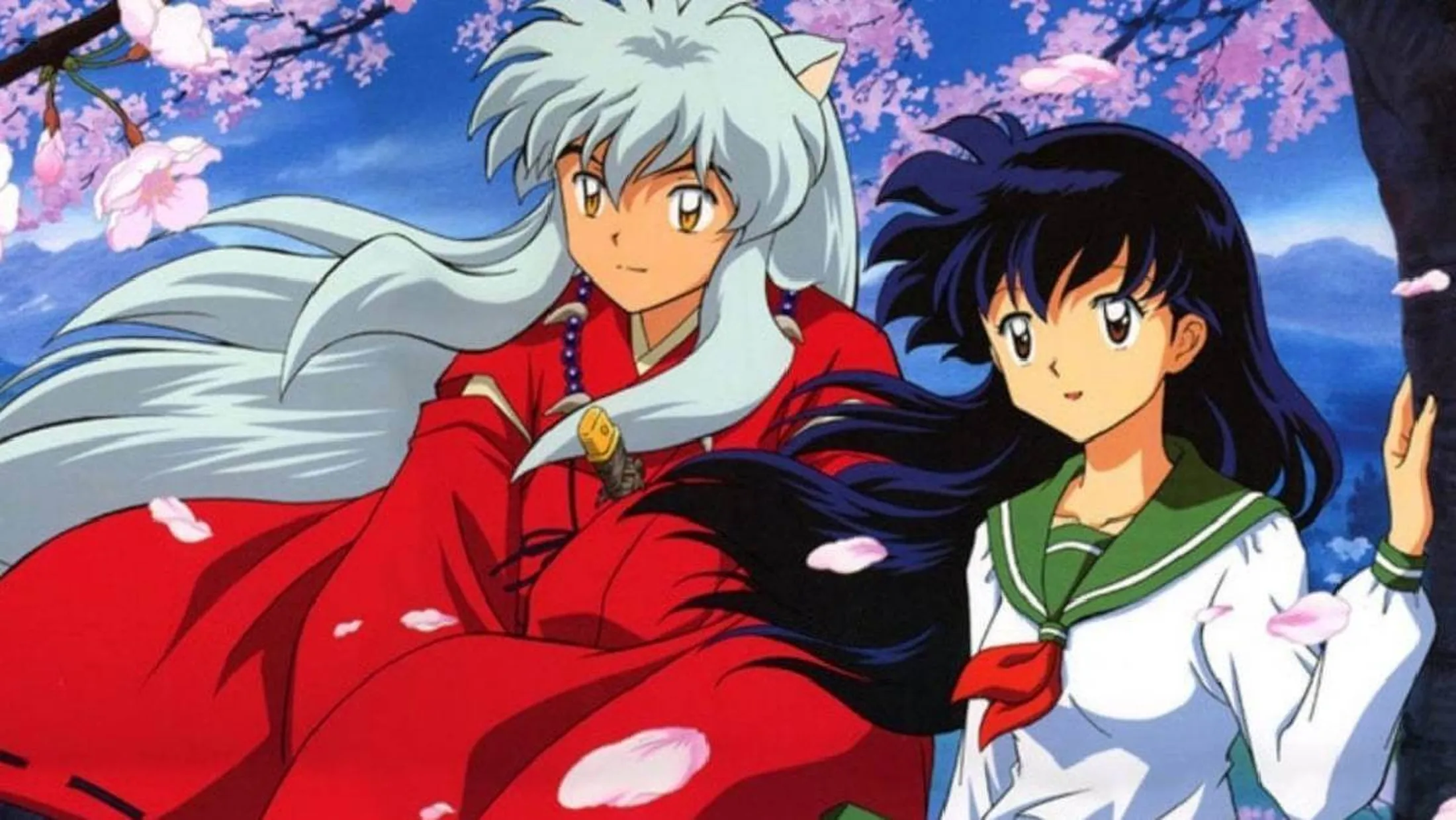 Inuyasha e Kagome, protagonistas do anime. Foto: Divulgação/Sunrise