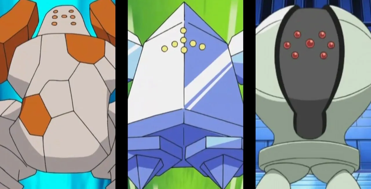 Regirock, Regice e Registeel