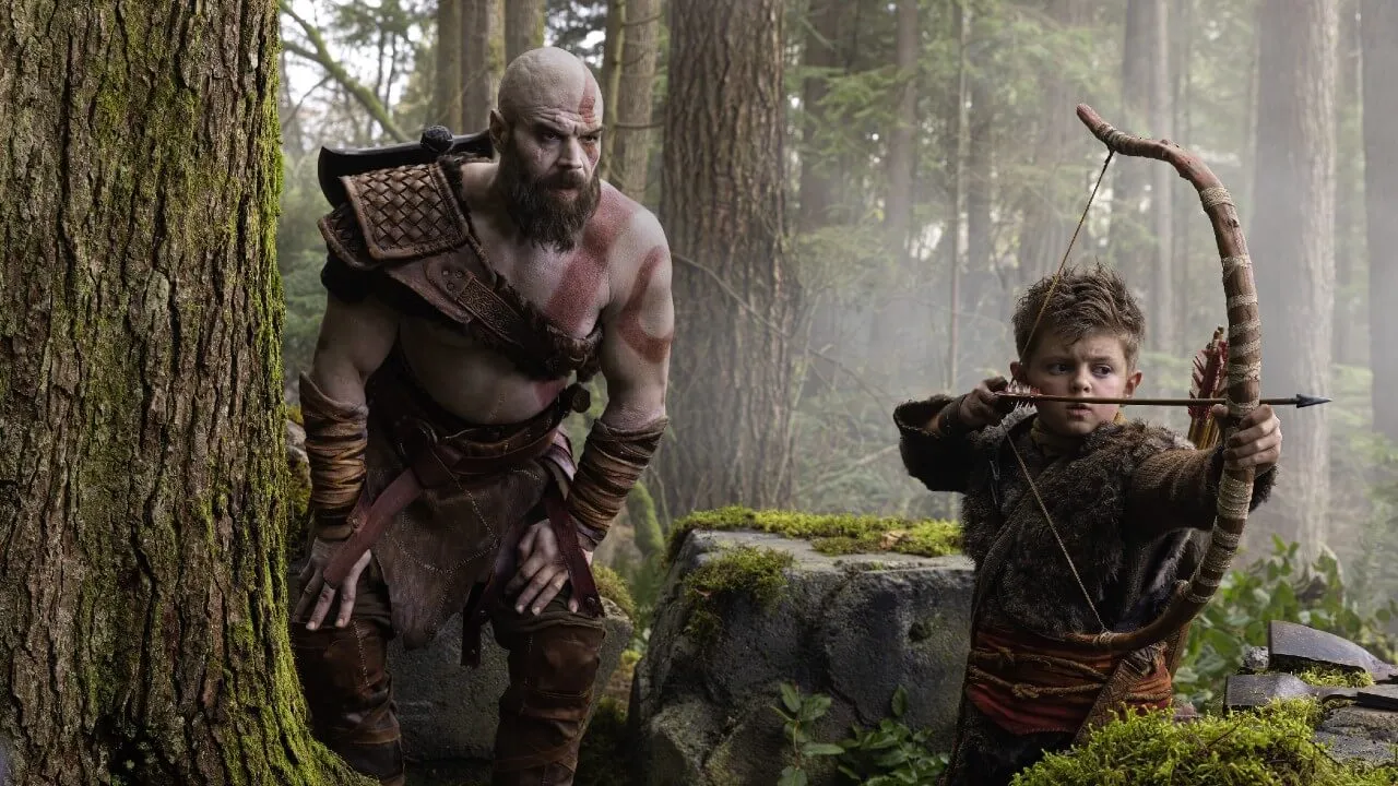 Série de God of War com Kratos e Atreus na saga nórdica
