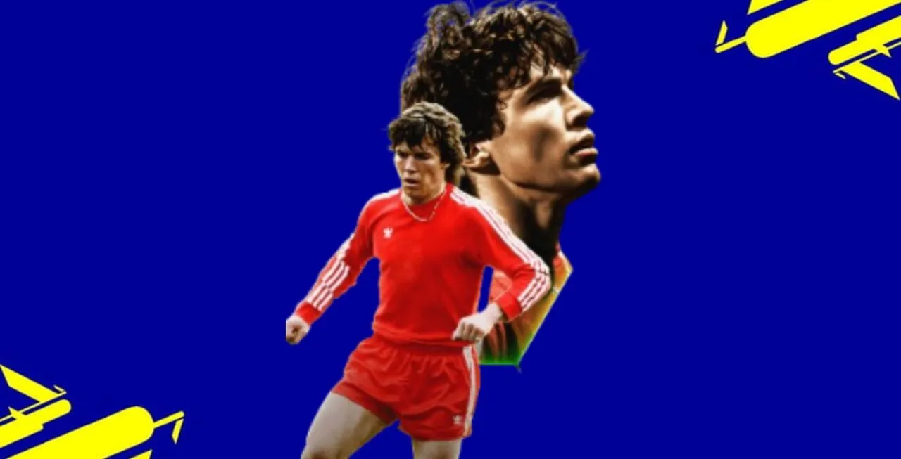 Background do jogo eFootball com o jogador Lothar Matthäus ao centro