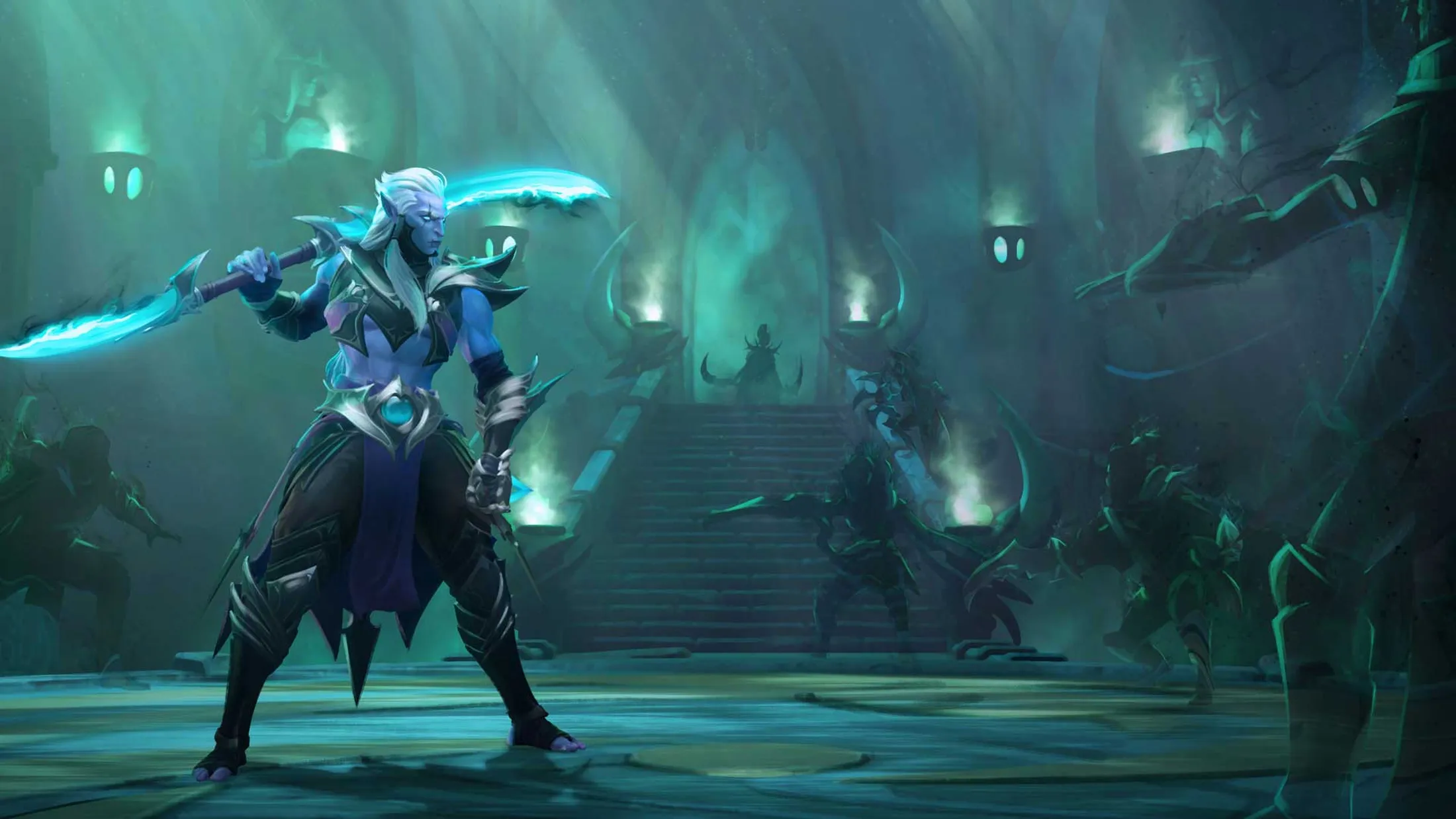 Asan, Persona da Heroína Phantom Assassin rodeado pelas Irmãs do Véu- The international 2022