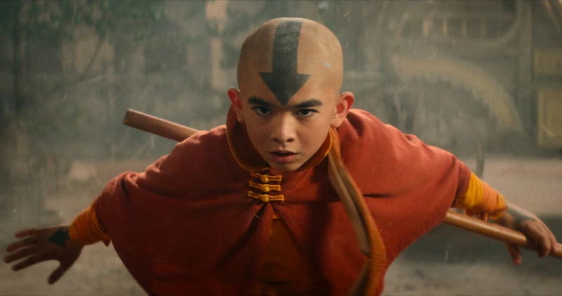Gordon Cormier como Aang em Avatar - O Último Mestre do Ar. Foto: Divulgação | Netflix