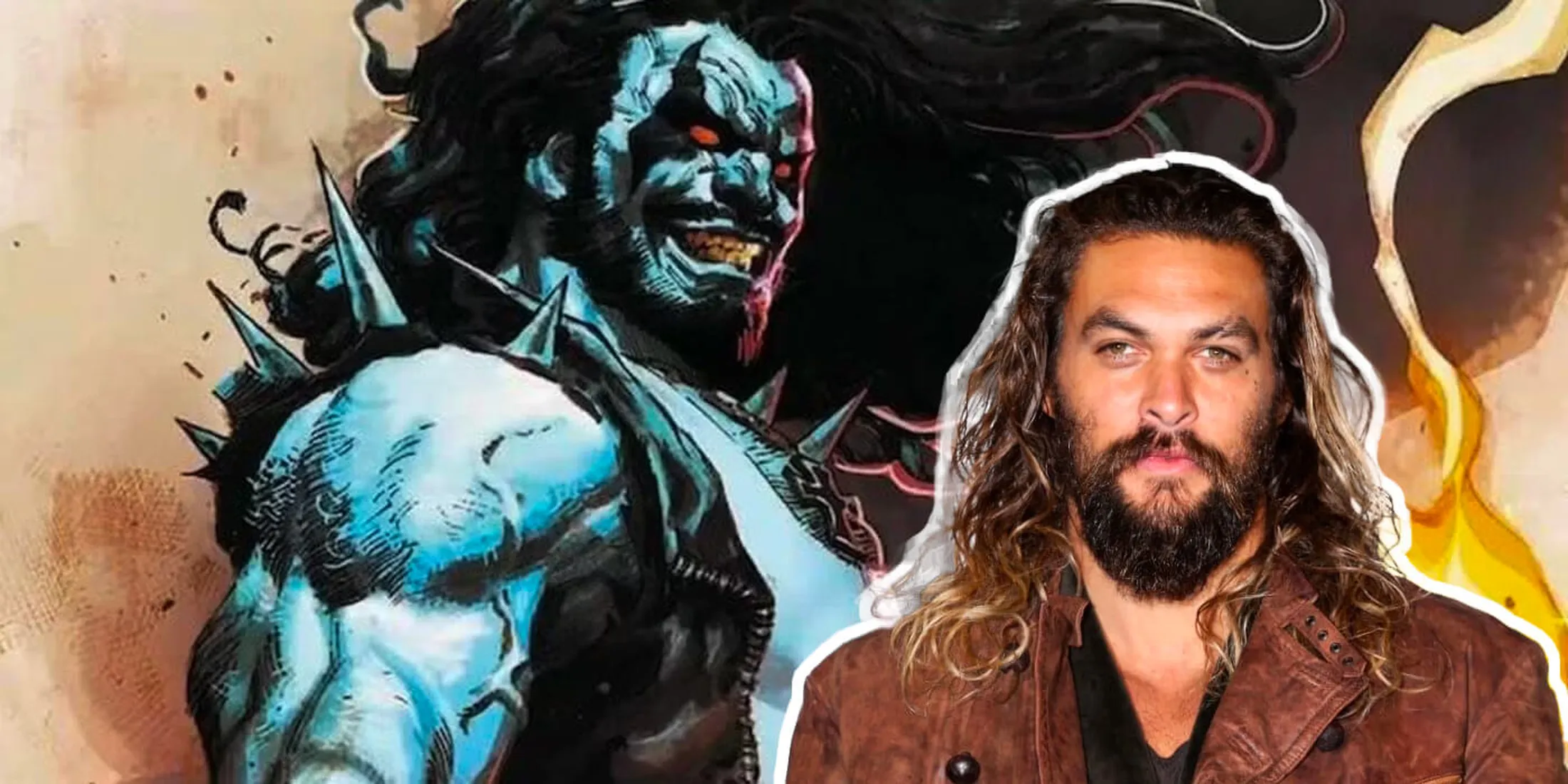 Jason momoa como e o personagem Lobo da DC