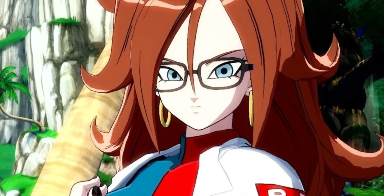 Androide 21 olhar calmo