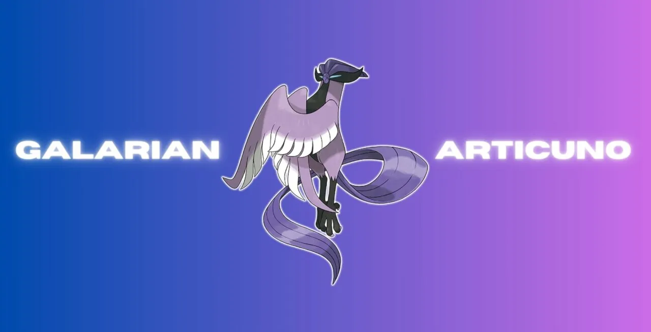 Galarian Articuno em fundo degradê