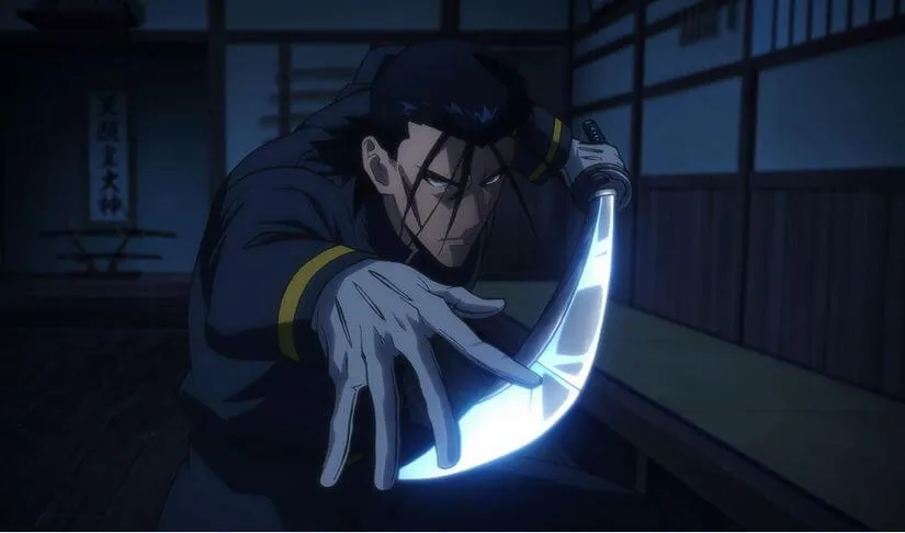 Saito Hajime empunha uma espada