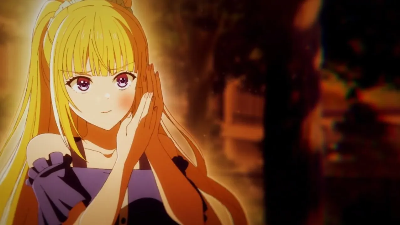 personagem feminina loira com o rosto vermelho segurando a bochecha após apanhar