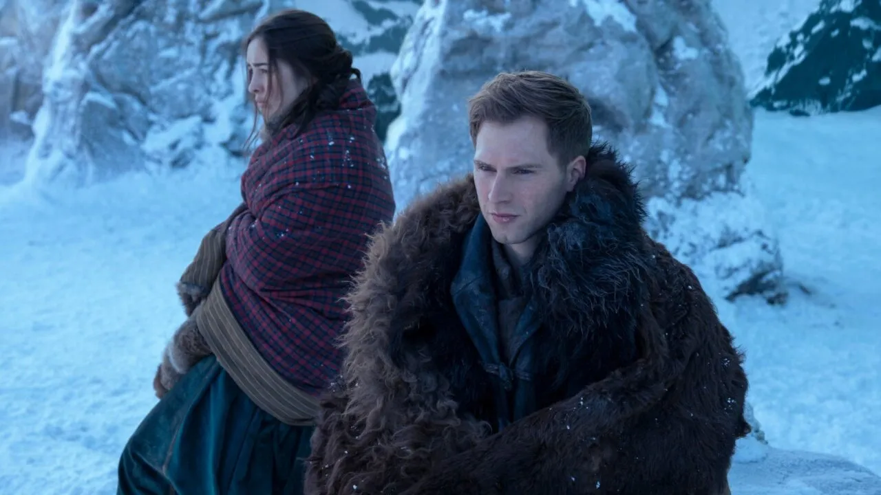 Nina Zekik e Matthias Helvar, em Sombra e Ossos - Foto: Divulgação/Netflix
