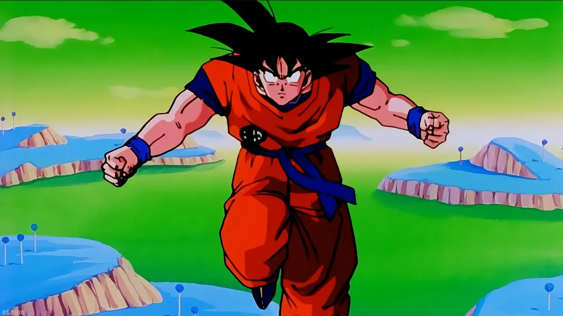 goku-em-posicao-de-luta-enquanto-voa-para-cima