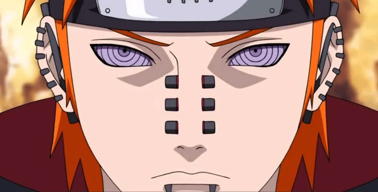 Personagem Pain com seu Rinnegan