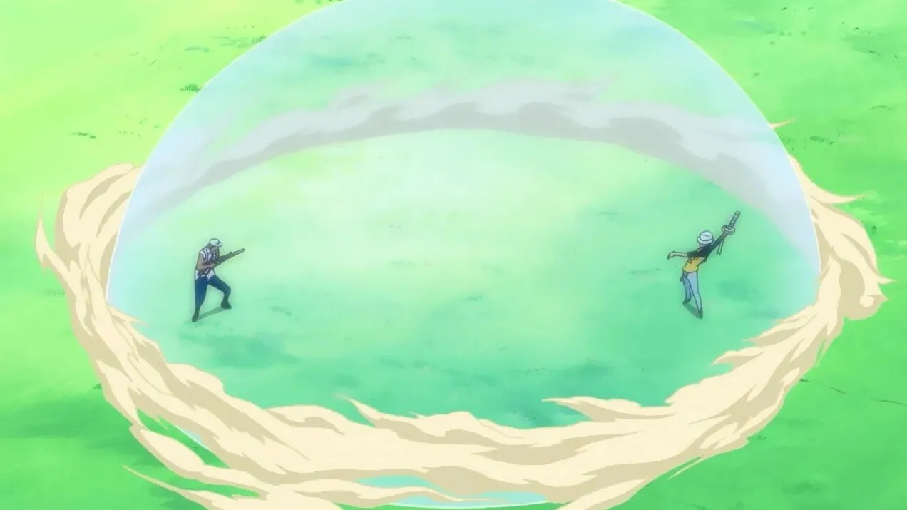 Law usando o poder da sua Akuma no Mi em um marinheiro