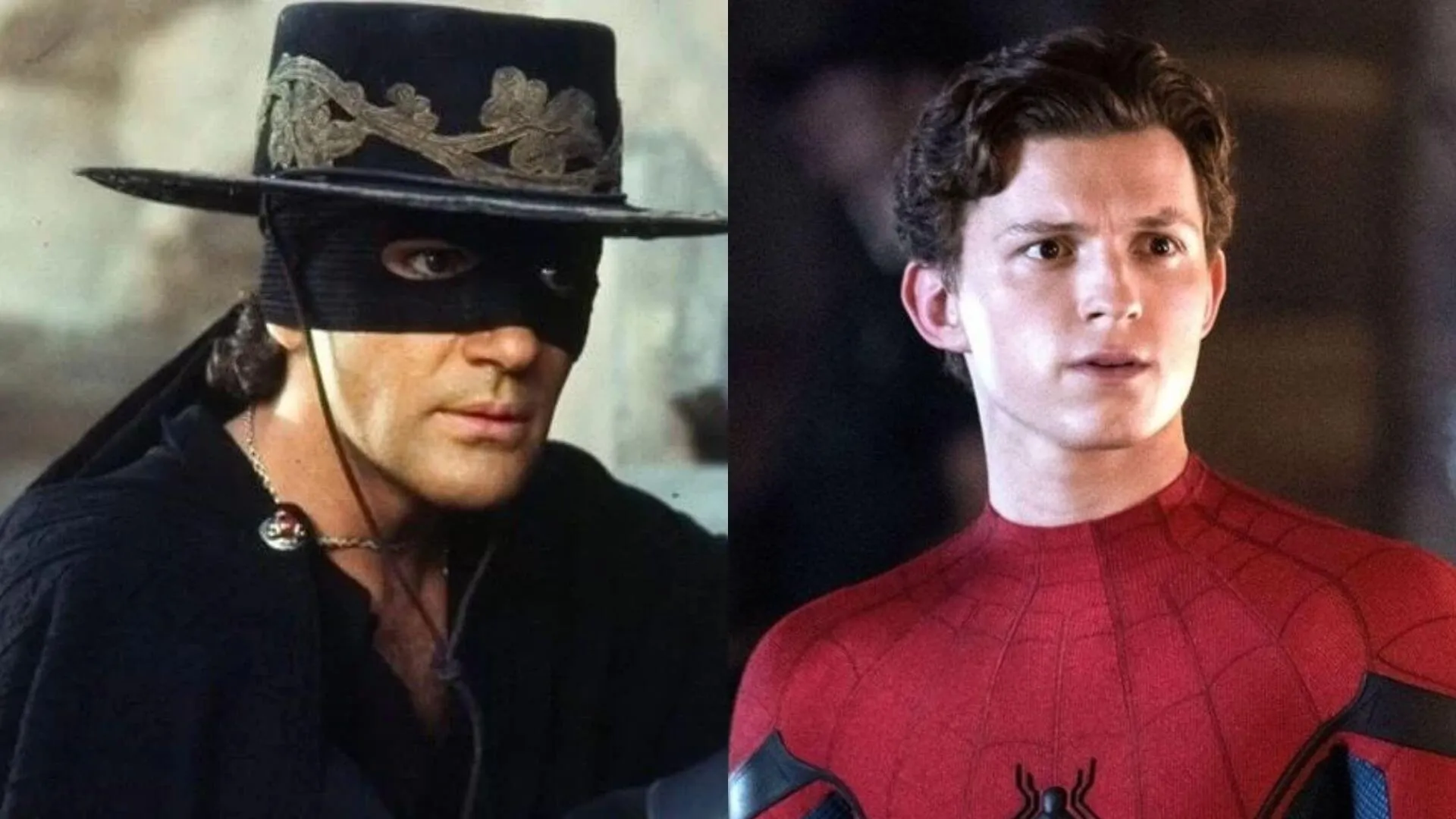 Antonio Banderas e Tom Holland (Foto: Divulgação)