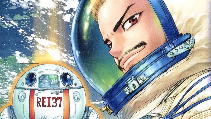 Personagem Byakuya e o robo REI