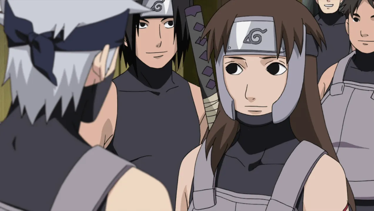 yamato falando com kakashi na Anbu