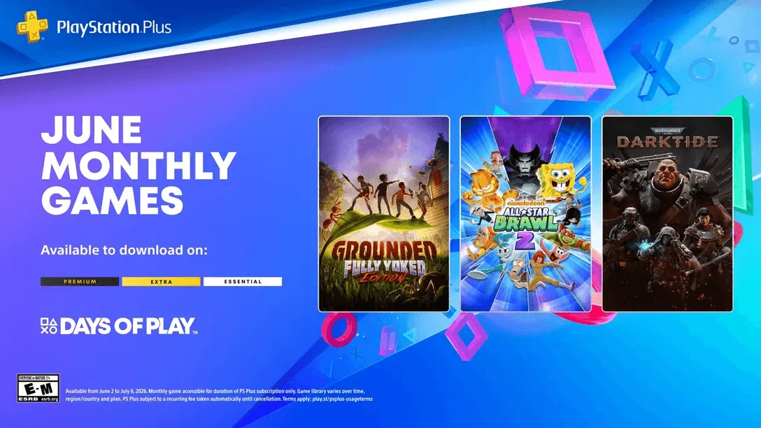 Jogos mensais do PS Plus de junho de 2026