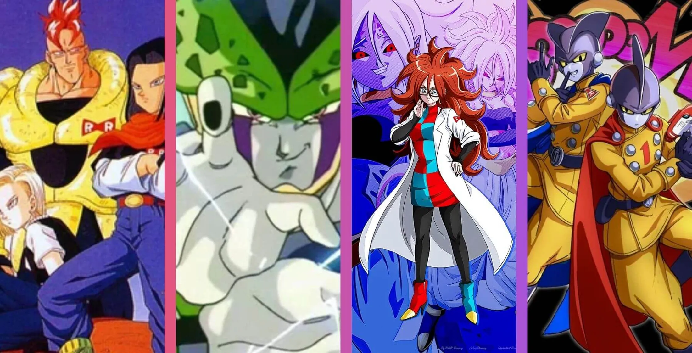 Androides 16, 17, 18, Cell, Androide 21, Gamma 1 e 2