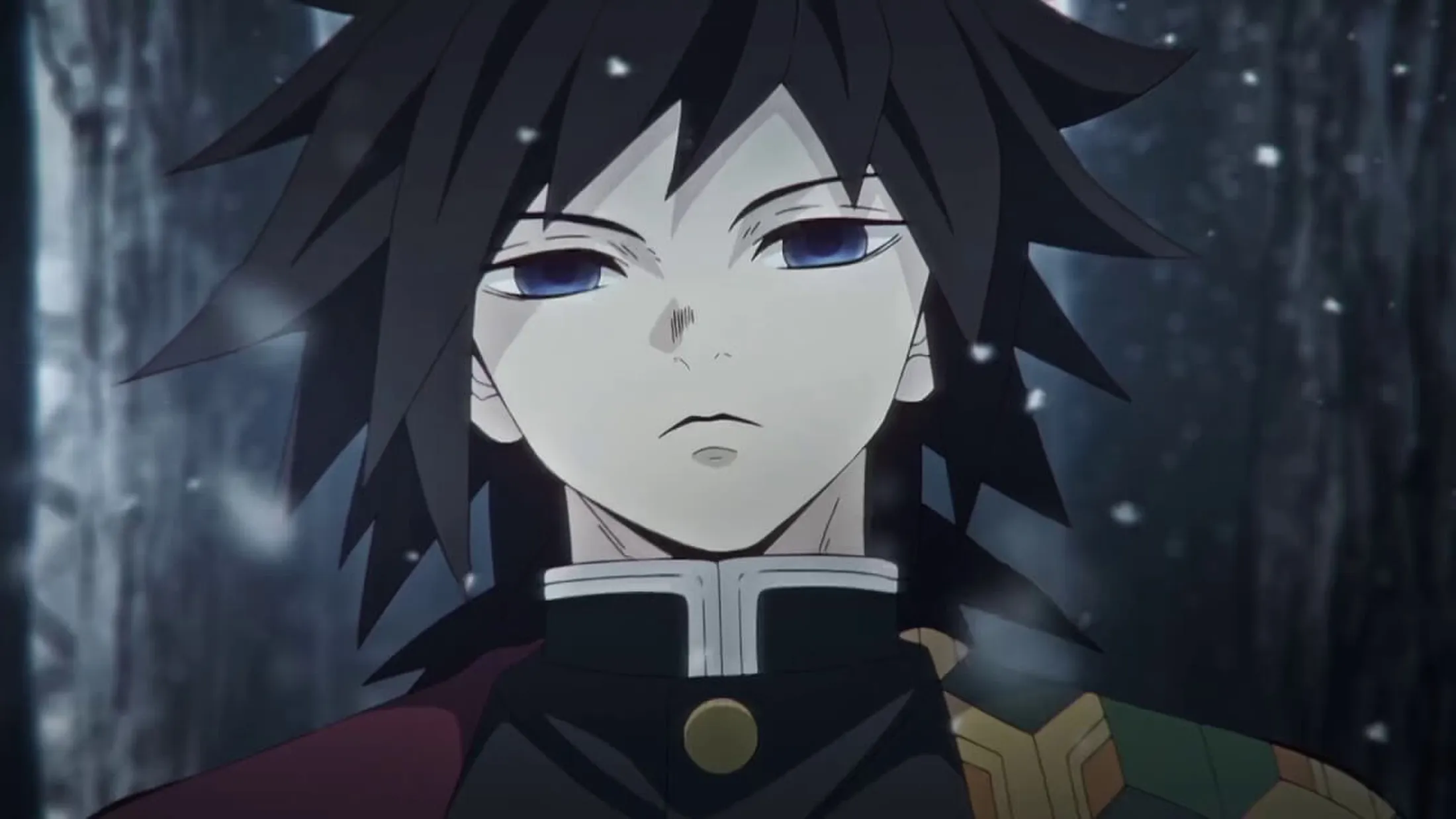 Demon Slayer: Kimetsu no Yaiba – The Hinokami Chronicles 2Tomioka em meio a neve, em um clima pesado