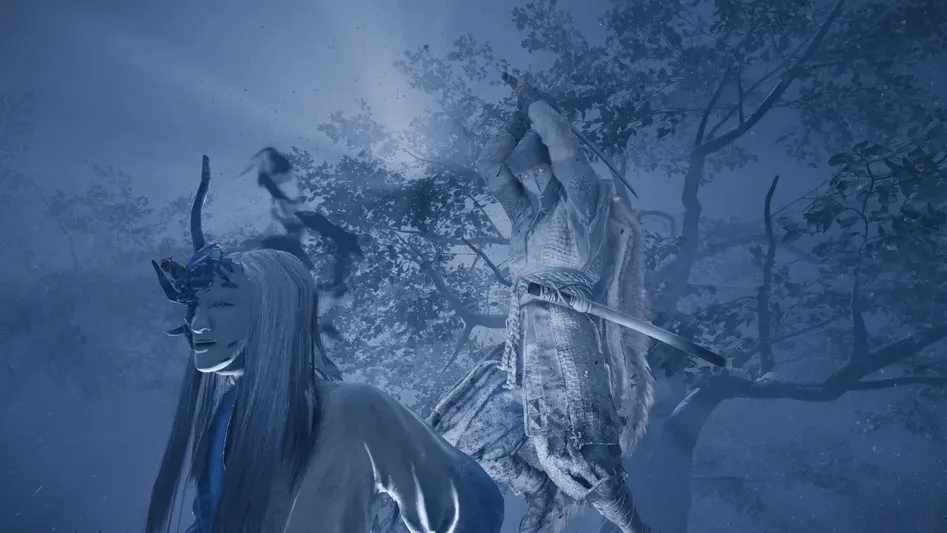 Ghost of Yotei Legends um oni sendo caçado