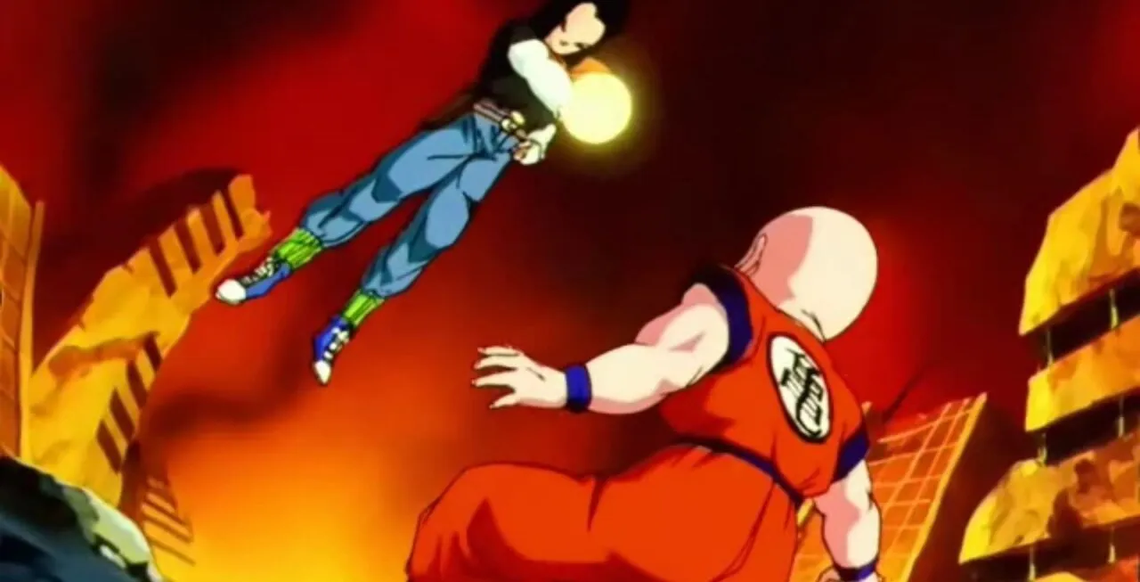 17 mata Kuririn com rajada de poder