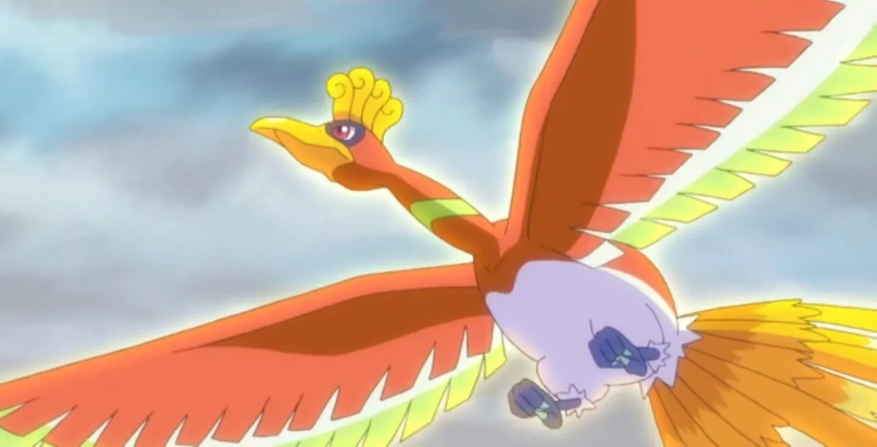 Ho-Oh voando