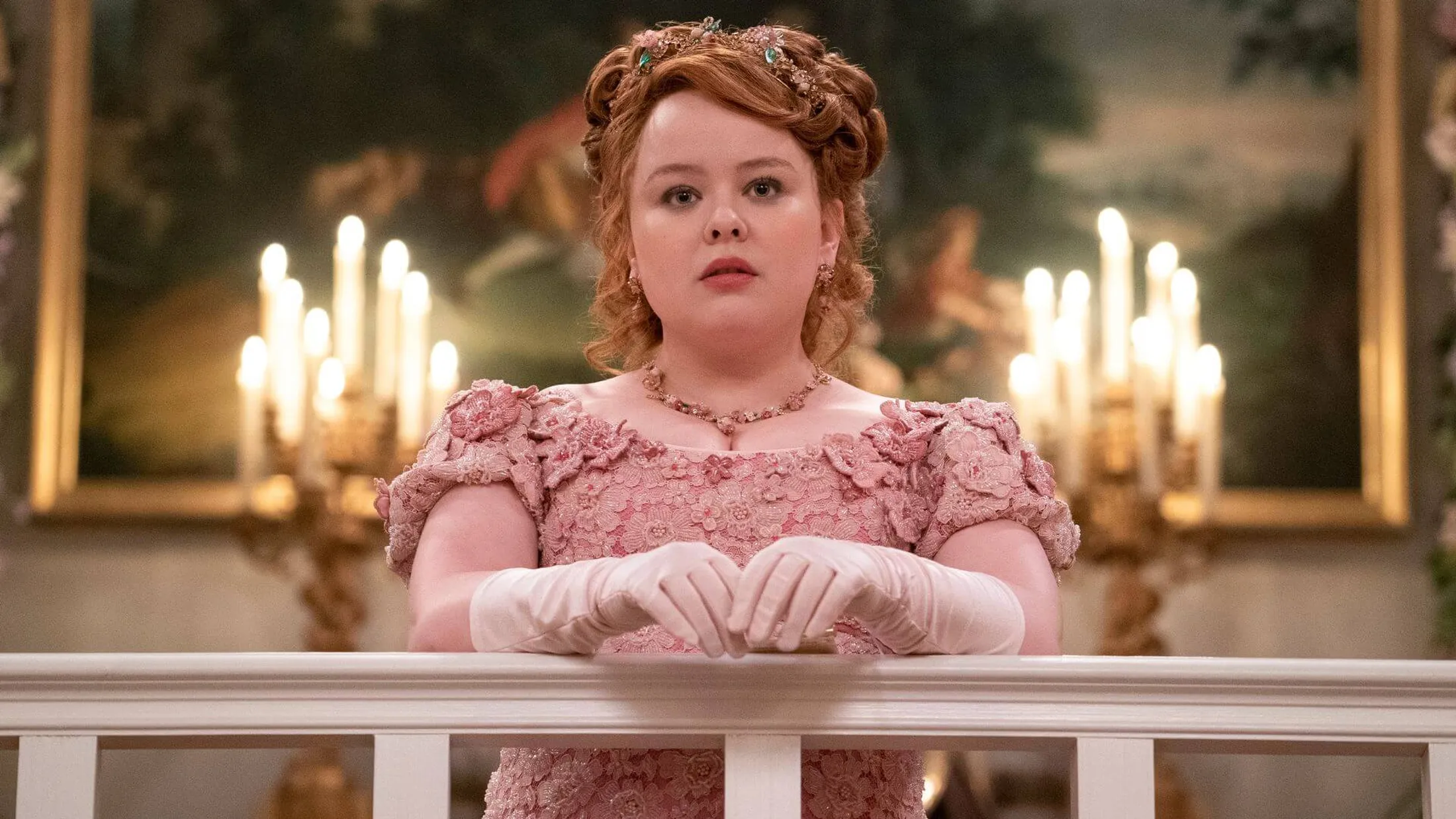 Nicola Coughlan em Bridgerton (Foto: Liam Daniel / Netflix)