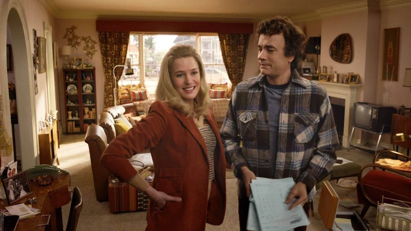 Kelly Reilly e Tom Hanks em Aqui