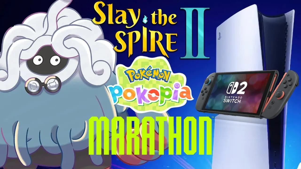 Pokemon Pokopia Marathon Slay the Spire 2