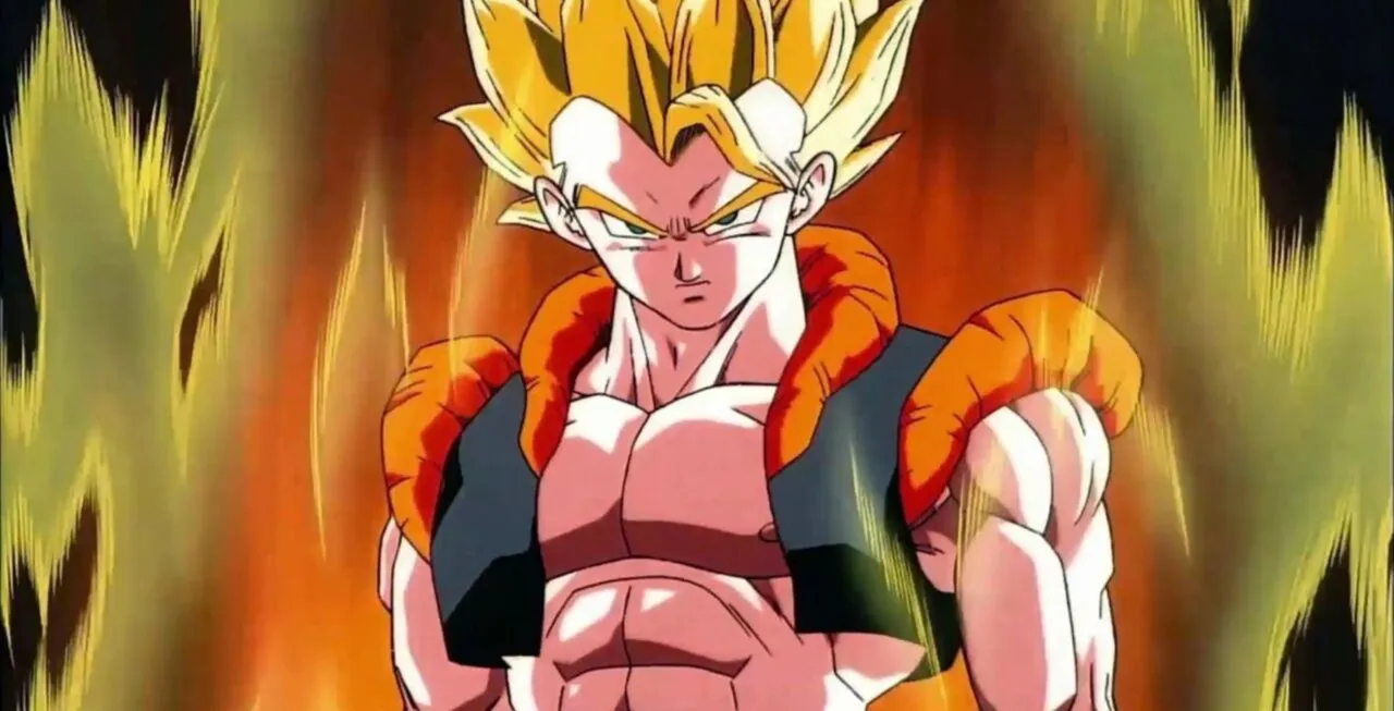 Gogeta olhar sério